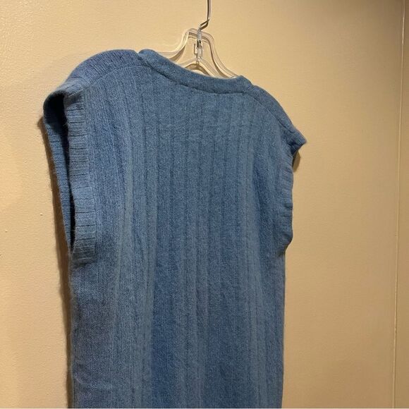 Vintage Angora & Lambswool Sleeveless Cardigan / Vest Size M - Picture 3 of 5